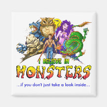 I believe in Monsters Refrigerator Magnets
