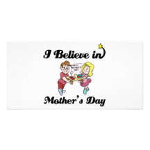 i believe in mothers day customised photo card