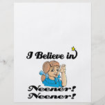 i believe in neener neener personalised flyer