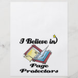i believe in page protectors flyer