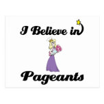 i believe in pageants postcard