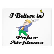i believe in paper aeroplanes personalized invitation