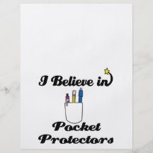 i believe in pocket protectors personalized flyer