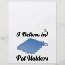 i believe in pot holders personalized flyer