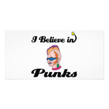 i believe in punks customized photo card