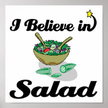 i believe in salad poster