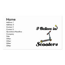 i believe in scooters business cards