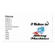 i believe in sewing machines business card template