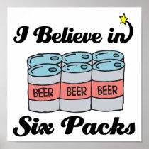 i believe in six packs print