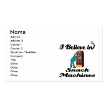 i believe in snack machines business card