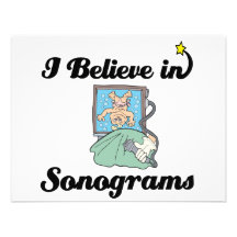 i believe in sonograms custom invitations