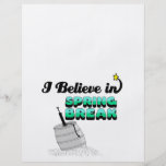i believe in spring break flyer design
