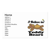 i believe in teddy bears business card template