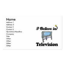 i believe in television business cards