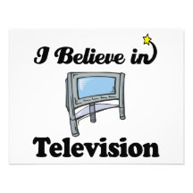 i believe in television personalized invitation