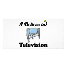 i believe in television picture card