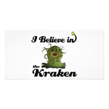 i believe in the kraken photo card template