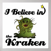 i believe in the kraken poster