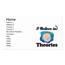i believe in theories business card