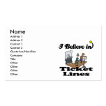 i believe in ticket lines business card
