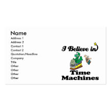 i believe in time machines business cards