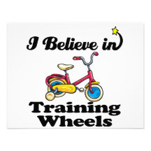 i believe in training wheels personalised invitations
