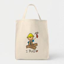 I Build Stick Figure Carpenter Tshirts Canvas Bag