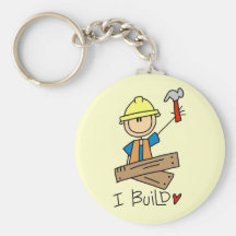 I Build Stick Figure Carpenter Tshirts Keychains