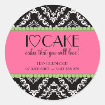 I ♥ Cake Business Stickers