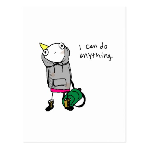 I can do anything. postcard