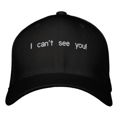 I can't see you! embroidered hats I can't see you! embroidered hats