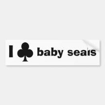 I club baby seals bumper sticker