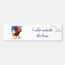 I Colour Outside the Lines Bumper Sticker