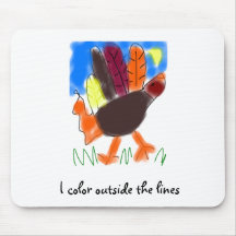 I Colour Outside the Lines Mouse Pad