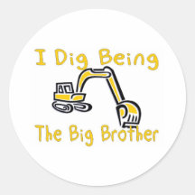 i dig big brother round stickers