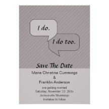 I Do Save The Date Announcement