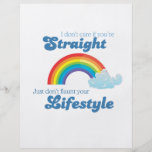 I DON'T CARE IF YOU'RE STRAIGHT PERSONALISED FLYER