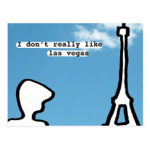 I don't really like las vegas postcards
