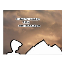 I don't really like the himalayas post cards