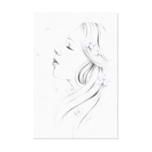 I Dream Flower Girl Canvas Print