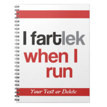 I FARTlek when I Run - Funny FARTlek Spiral Notebook