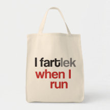 I FARTlek when I Run - Funny FARTlek Tote Bags