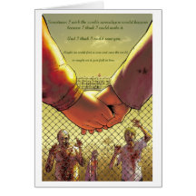 I fell in love at the zombie apocalypse greeting cards