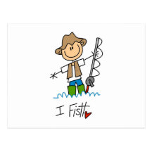 I Fish Postcard