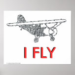 I FLY - AIRPLANE by NICHO... Print