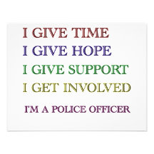 I GIVE I'M A POLICE OFFICER PERSONALISED INVITES