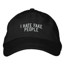 I hate fake people baseball cap