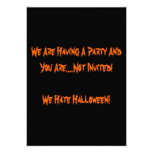 I Hate Halloween Invitation