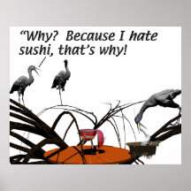 I hate Sushi! - Senior citizens Print