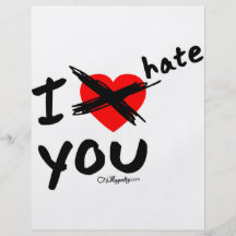 I hate you custom flyer